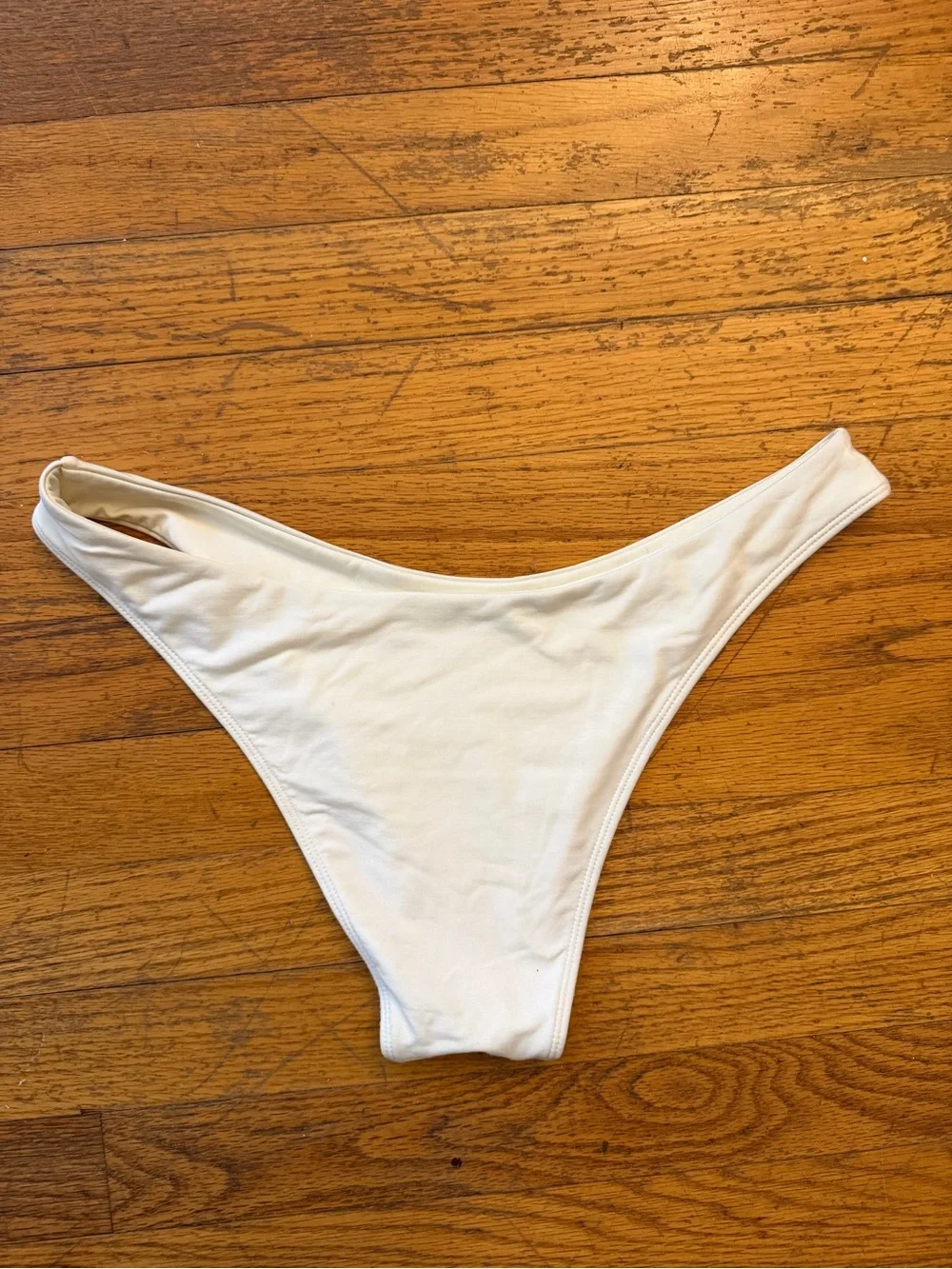 Monday Swimwear White Ivory V-Neck Tie Bikini Set
